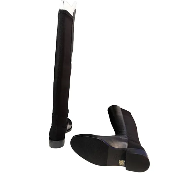 Giày Boot Nữ Stuart Weitzman Keelan Black Leather Just Màu Đen Size 36.5 - Giày - Vua Hàng Hiệu