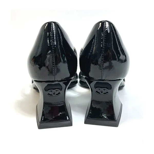 Giày Cao Gót Nữ Chanel CC Mark Heel Strap Sandals Màu Đen Size 36 - Giày - Vua Hàng Hiệu