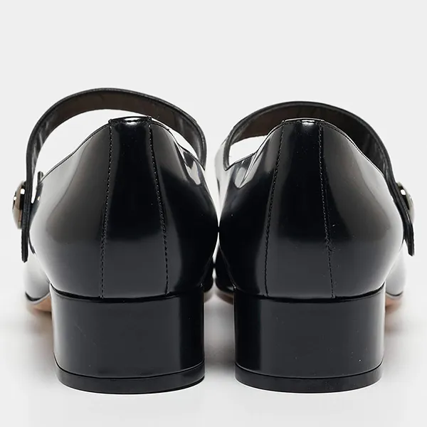 Giày Cao Gót Nữ Dior Black Leather D-Doll Pumps Màu Đen Size 34