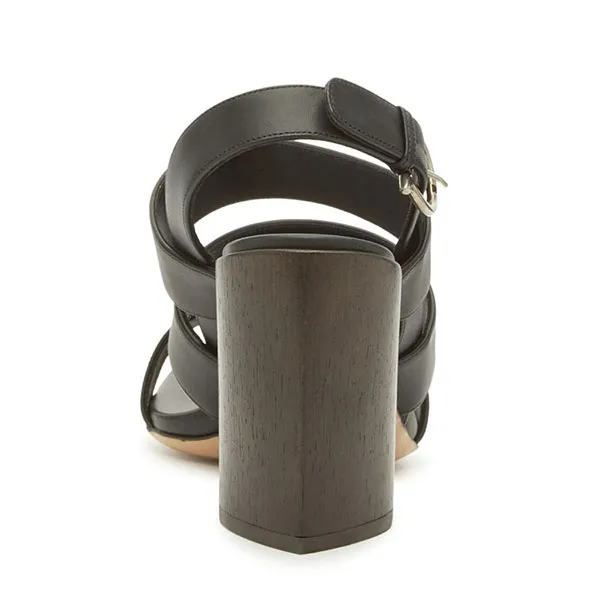 Giày Cao Gót Nữ Salvatore Ferragamo Trezzie Sandals Black Màu Đen Size 5 - Giày - Vua Hàng Hiệu