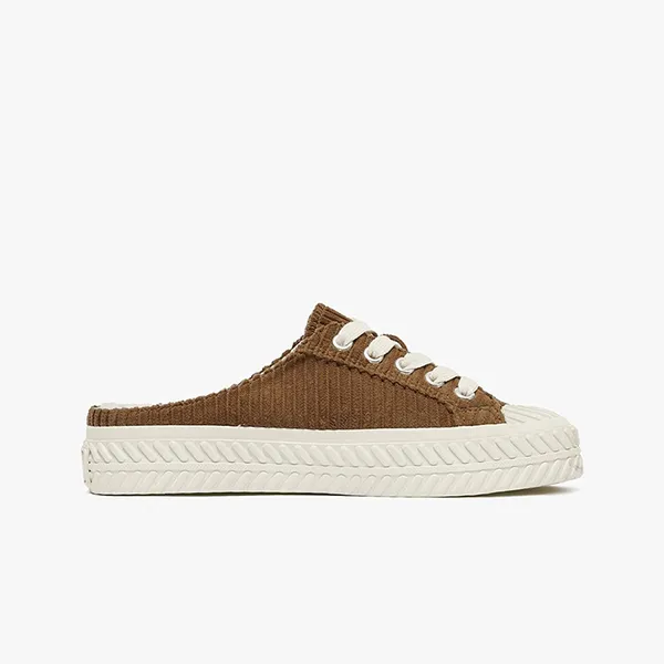Giày Hở Gót MLB PlayBall Corduroy Mule Brown 3AMUUD116-43BRS Màu Nâu - Giày - Vua Hàng Hiệu