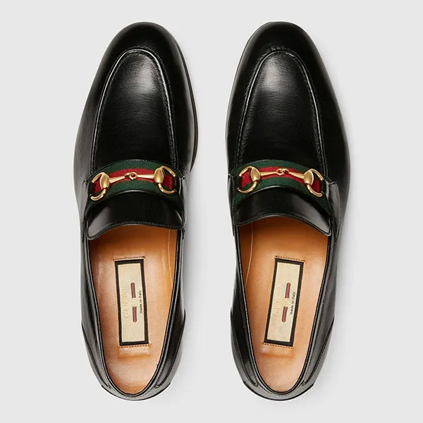 Giày Lười Nam Gucci Loafer With Horsebit Black 655579 Màu Đen Size 8
