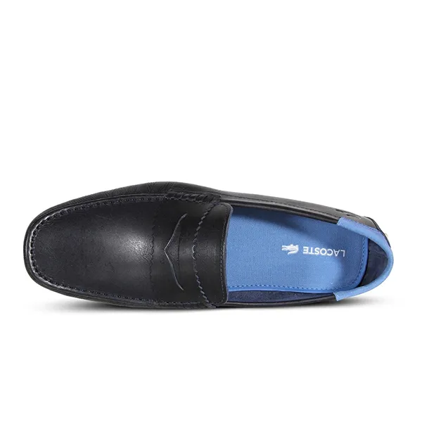 Giày Lười Nam Lacoste Concours 123 1 CMA Men’s Leather Loafers 745CMA0032J18 Màu Xanh Đen Size 39.5