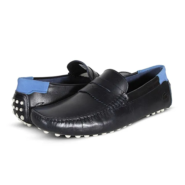Giày Lười Nam Lacoste Concours 123 1 CMA Men’s Leather Loafers 745CMA0032J18 Màu Xanh Đen Size 39.5