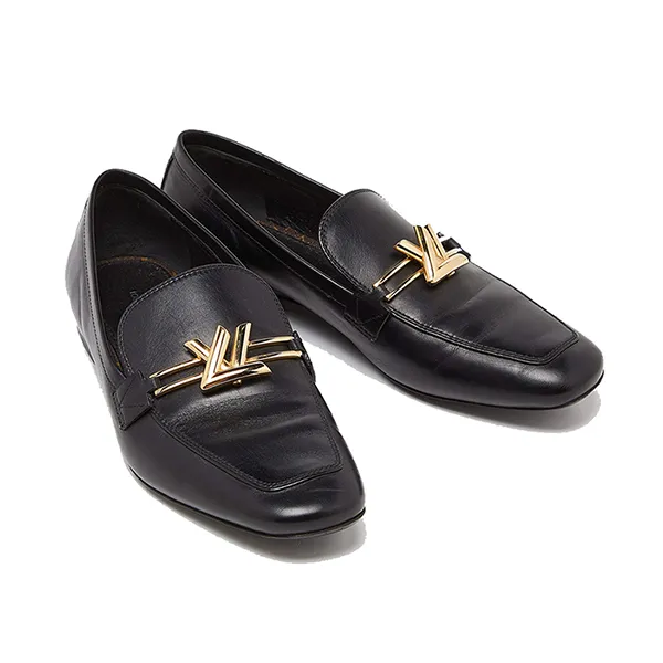 Giày Lười Nam Louis Vuitton LV Black Leather Upper Case Loafers Màu Đen Size 38.5 - Giày - Vua Hàng Hiệu
