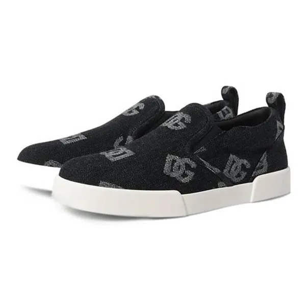 Giày Slip On Nam Dolce & Gabbana D&G CS2171 Màu Đen Size 9