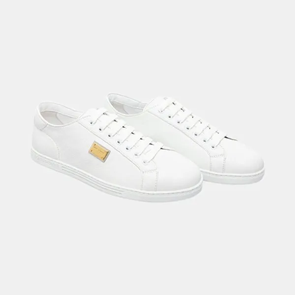 Giày Sneaker Nam Dolce & Gabbana D&G Saint Tropez Plaque White CS1735 AN990 80002 Màu Trắng Size 5.5 - 3