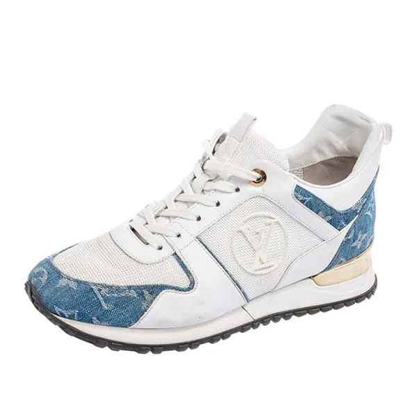 Giày Sneaker Nữ Louis Vuitton LV Run Away Trainer Denim Blue 1A4WP4 Màu Trắng Xanh Size 36.5