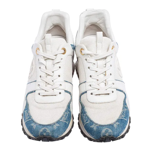 Giày Sneaker Nữ Louis Vuitton LV Run Away Trainer Denim Blue 1A4WP4 Màu Trắng Xanh Size 36.5