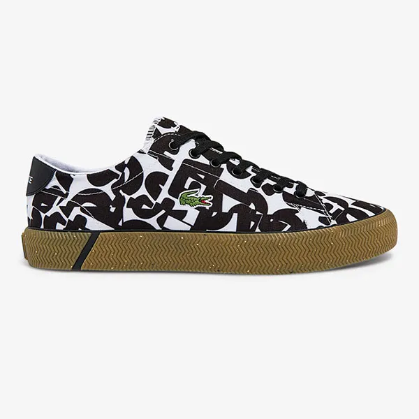 Giày Thể Thao Nam Lacoste Men's Gripshot Canvas Printed Sneakers 43CMA0010 Màu Đen Size 42 - Giày - Vua Hàng Hiệu