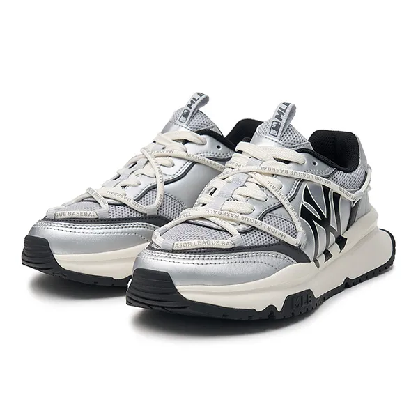 Giày Thể Thao MLB Chunky New York Yankees 3ARNCRL4N-50SIS Màu Đen Bạc