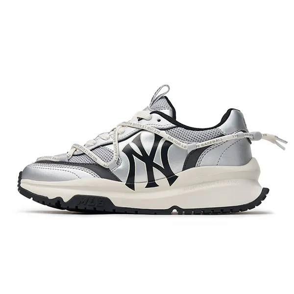 Giày Thể Thao MLB Chunky New York Yankees 3ARNCRL4N-50SIS Màu Đen Bạc