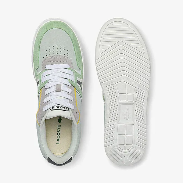 Giày Thể Thao Nam Lacoste L001 Leather And Suede Colour Pop Trainers 743SMA0078.2F8 Màu Xanh Xám Size 42