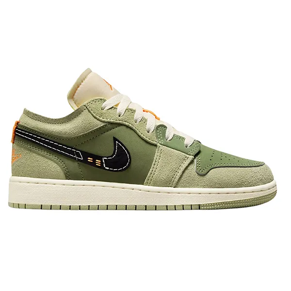Giày Thể Thao Nike Air Jordan 1 Low SE Craft Light Olive (GS) - FD9092-300 Màu Xanh Size 38.5 - Giày - Vua Hàng Hiệu