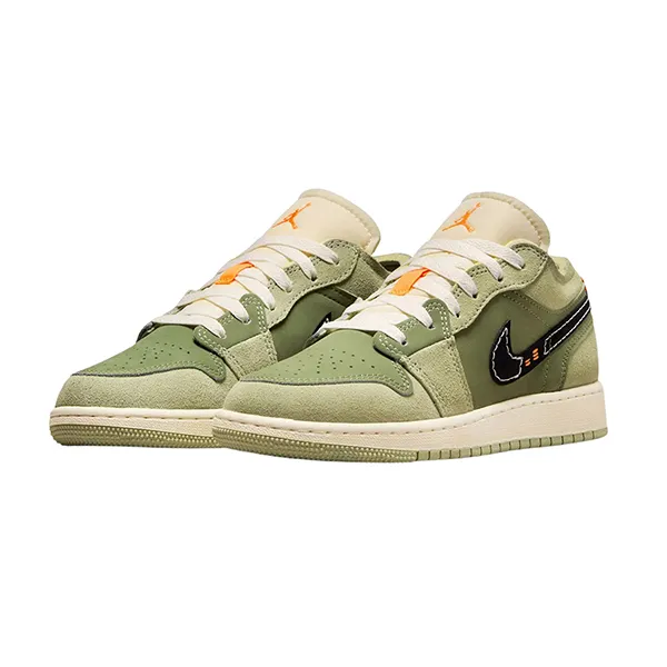 Giày Thể Thao Nike Air Jordan 1 Low SE Craft Light Olive (GS) - FD9092-300 Màu Xanh Size 38.5 - Giày - Vua Hàng Hiệu