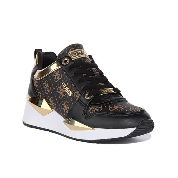 Giày Thể Thao Nữ Guess FL5TLYFAL12 Tallyn Active Lady Trainer In Brown Black Màu Đen Nâu Size 38 - Giày - Vua Hàng Hiệu