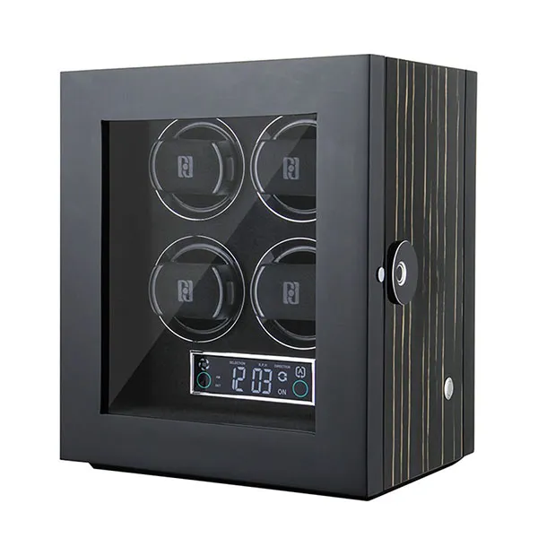 Hộp Xoay Đồng Hồ Paul Design Gentlemen 4 (Fingerprint) Màu Đen