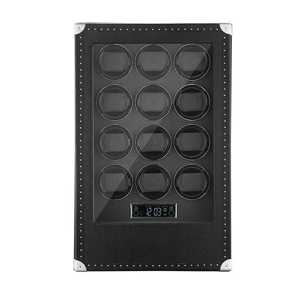 Hộp Xoay Đồng Hồ Paul Design Vintage 12 Màu Đen