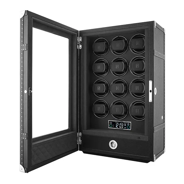 Hộp Xoay Đồng Hồ Paul Design Vintage 12 Màu Đen
