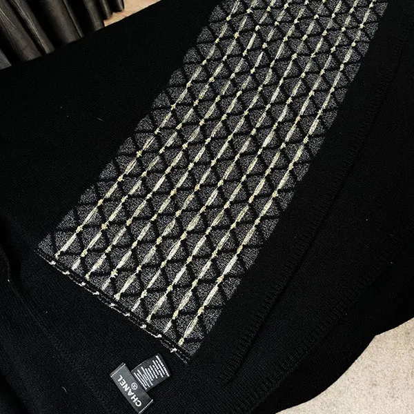 Khăn Quàng Cổ Nữ Chanel Scarf Black Màu Đen - Thời trang - Vua Hàng Hiệu
