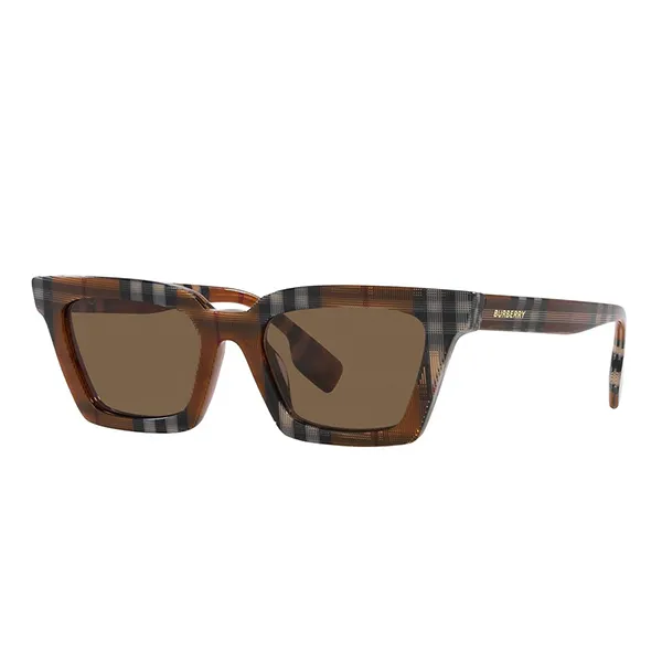 Kính Mát Burberry Briar Dark Brown Square Ladies Sunglasses BE4392U 396673 52 Màu Nâu