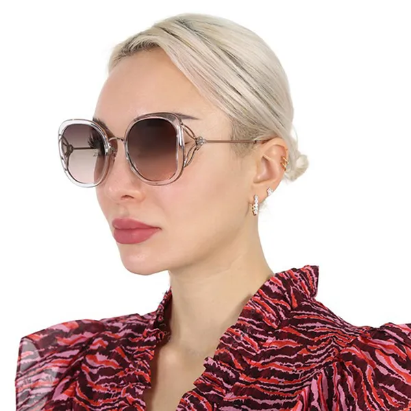 Kính Mát Coach Grey Pink Gradient Butterfly Sunglasses HC7153B 5111U8 54 Màu Xám