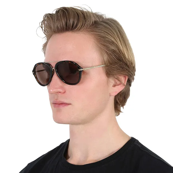 Kính Mát Nam Burberry Jude Brown Pilot Men's Sunglasses BE4377 300273 58 Màu Đen Đồi Mồi