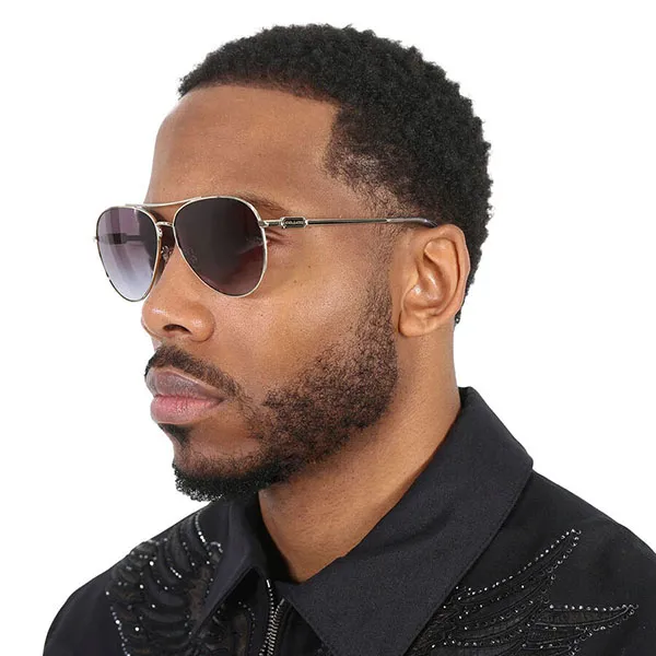 Kính Mát Nam Coach Grey Gradient Pilot Men's Sunglasses HC7140 90058G 61 Màu Xám Gradient