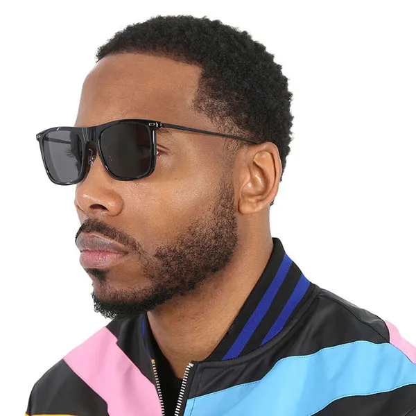 Kính Mát Nam Coach Grey Rectangular Men's Sunglasses HC8356 500287 56 Màu Xám