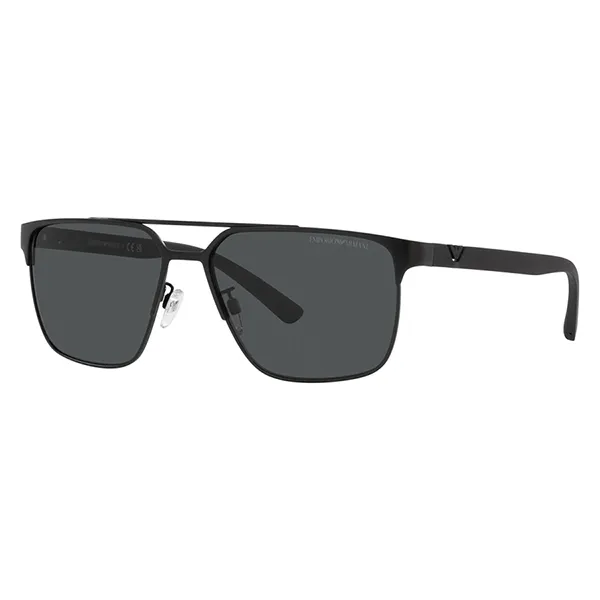 Kính Mát Nam Emporio Armani Dark Gray Square Men's Sunglasses EA2134 300187 58 Màu Đen Xám
