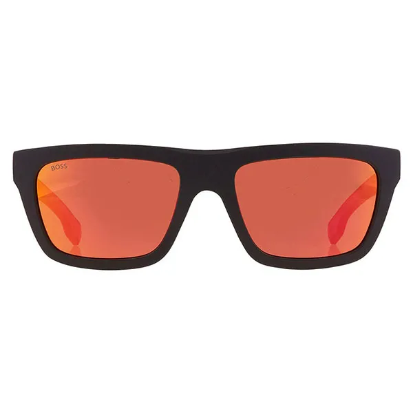 Kính Mát Nam Hugo Boss Red Multilayer Rectangular Men's Sunglasses BOSS 1450/S 0PGC/UZ 57 Màu Đỏ Cam - 3