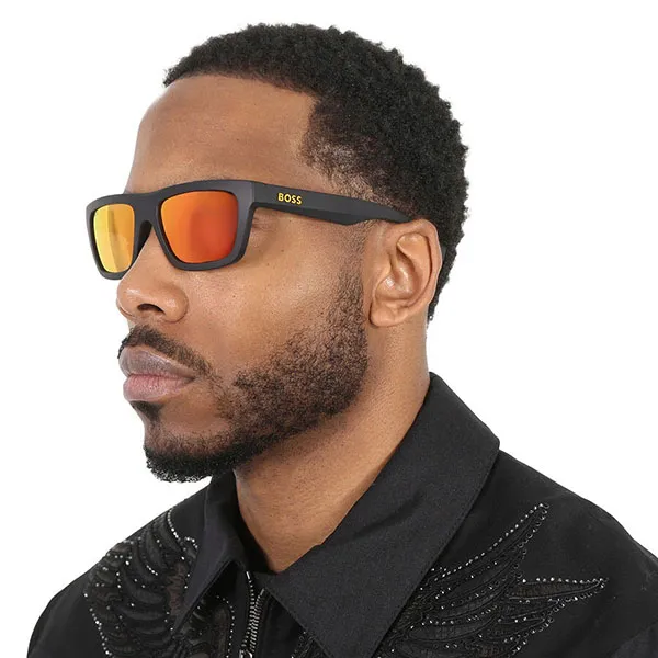 Kính Mát Nam Hugo Boss Red Multilayer Rectangular Men's Sunglasses BOSS 1450/S 0PGC/UZ 57 Màu Đỏ Cam - Kính mắt - Vua Hàng Hiệu