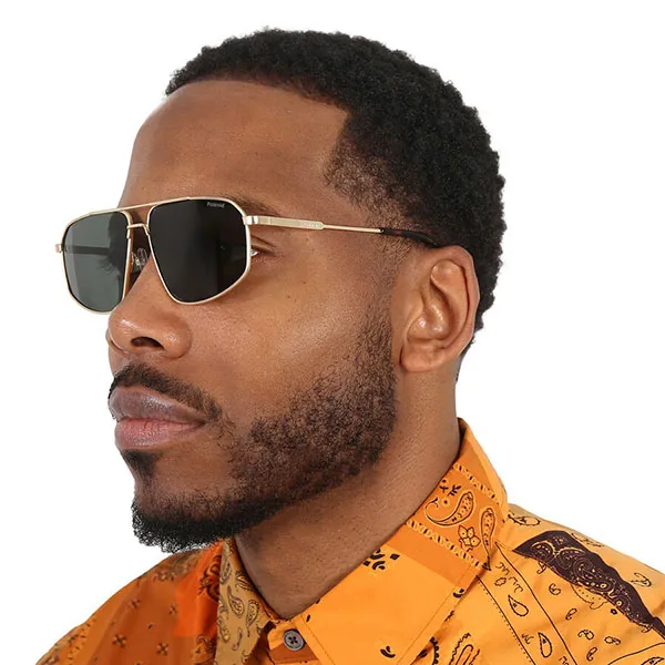 Kính Mát Nam Polaroid Core Green Polarized Aviator Men's Sunglasses PLD 4118/S/X 0AOZ/UC 59 Màu Xanh Vàng - Kính mắt - Vua Hàng Hiệu