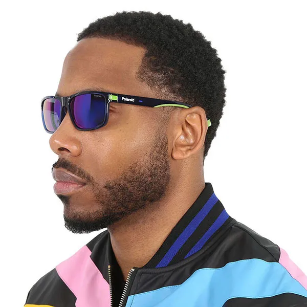 Kính Mát Nam Polaroid Core Polarized Blue Multichrome Rectangular Men's Sunglasses PLD 2121/S 01DC/5Z 58 Màu Xanh Blue - Kính mắt - Vua Hàng Hiệu