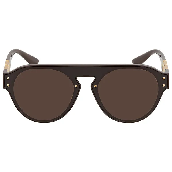 Kính Mát Nam Versace Dark Brown Pilot Men's Sunglasses VE4420 535673 44 Màu Nâu Đen
