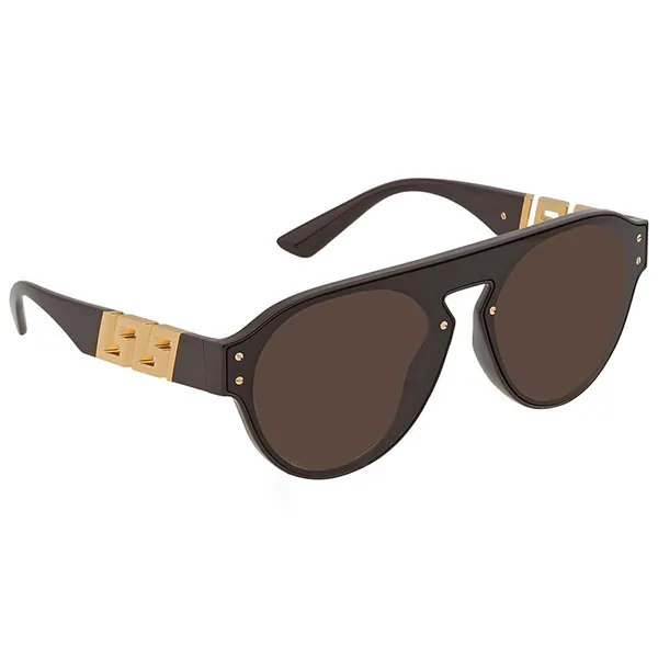 Kính Mát Nam Versace Dark Brown Pilot Men's Sunglasses VE4420 535673 44 Màu Nâu Đen