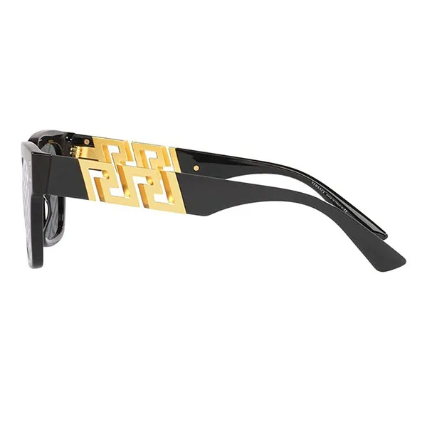 Kính Mát Nam Versace Dark Grey Monogram Blue Square Men's Sunglasses VE4421 GB1/F 52 Màu Xám Đậm