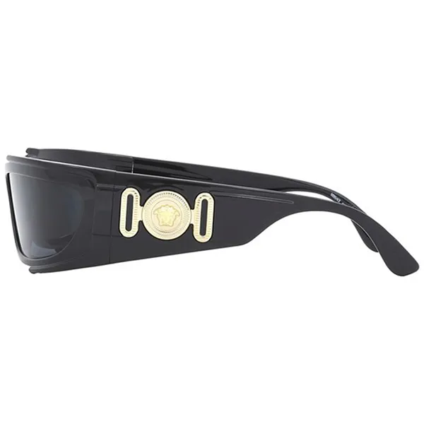 Kính Mát Nam Versace Dark Grey Wrap Men's Sunglasses VE4446 536087 67 Màu Đen Xám
