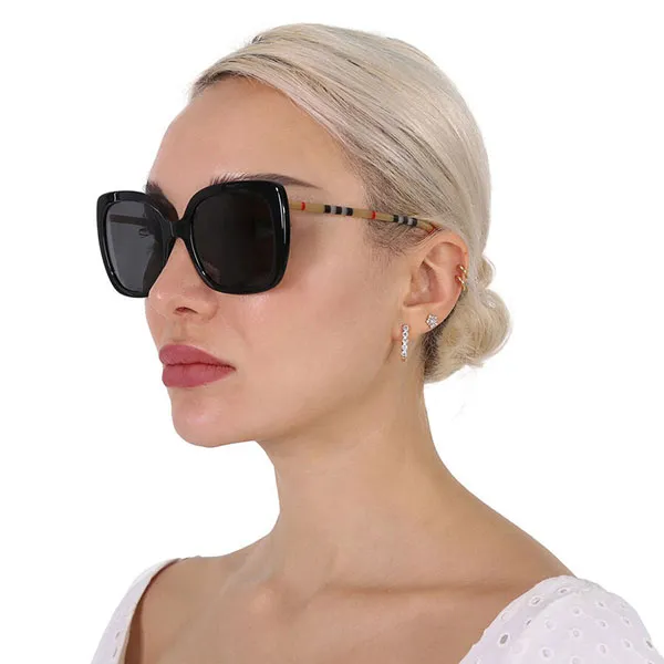 Kính Mát Nữ Burberry Caroll Grey Butterfly Ladies Sunglasses BE4323 385387 54 Màu Đen