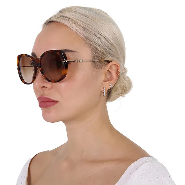 Kính Mát Nữ Burberry Eugenie Brown Gradient Butterfly Ladies Sunglasses BE4374F 331613 55 Màu Nâu Đồi Mồi