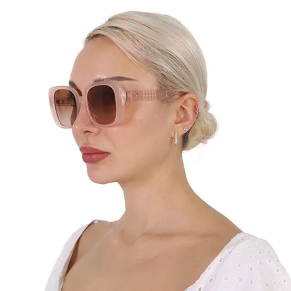 Kính Mát Nữ Burberry Helena Brown Gradient Square Ladies Sunglasses BE4371 406013 52 Màu Hồng