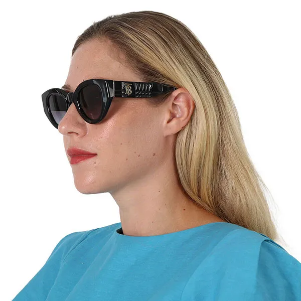 Kính Mát Nữ Burberry Meadow Grey Gradient Oval Ladies Sunglasses BE4390 30018G 47 Màu Đen Xám - Kính mắt - Vua Hàng Hiệu