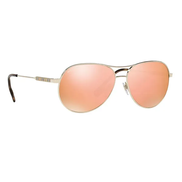 Kính Mát Nữ Burberry Tara BE3122 11097J Sunglasses Màu Vàng Nhạt