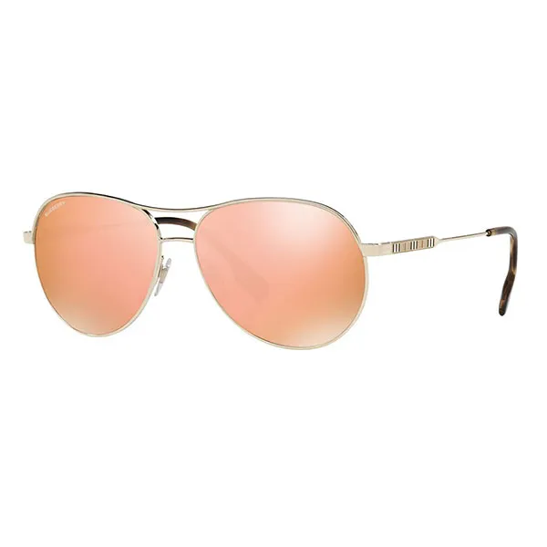 Kính Mát Nữ Burberry Tara BE3122 11097J Sunglasses Màu Vàng Nhạt