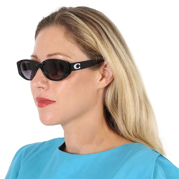 Kính Mát Nữ Coach Grey Gradient Oval Ladies Sunglasses HC8353U 50028G 54 Màu Đen Xám