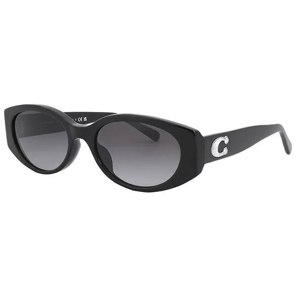 Kính Mát Nữ Coach Grey Gradient Oval Ladies Sunglasses HC8353U 50028G 54 Màu Đen Xám