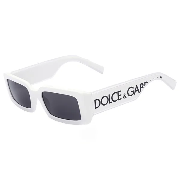 Kính Mát Nữ Dolce & Gabbana D&G Dark Grey Rectangular Ladies Sunglasses DG6187 331287 53 Màu Trắng Xám