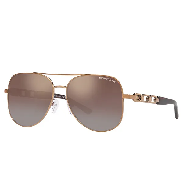 Kính Mát Nữ Michael Kors Chianti Caramel Silver Flash Pilot Sunglasses MK1121 12136K 58 Màu Nâu Caramel - Kính mắt - Vua Hàng Hiệu