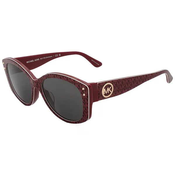 Kính Mát Nữ Michael Kors MK Charleston Dark Grey Cat Eye Ladies Sunglasses MK2175U 392387 54 Màu Đỏ Mận