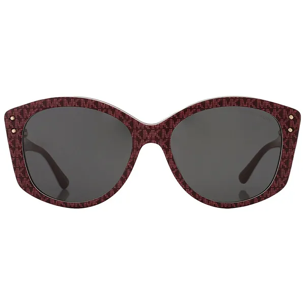 Kính Mát Nữ Michael Kors MK Charleston Dark Grey Cat Eye Ladies Sunglasses MK2175U 392387 54 Màu Đỏ Mận